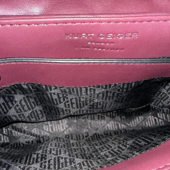 Kurt Geiger Plum Quilted Shoulder Bag - Picture 7 of 13